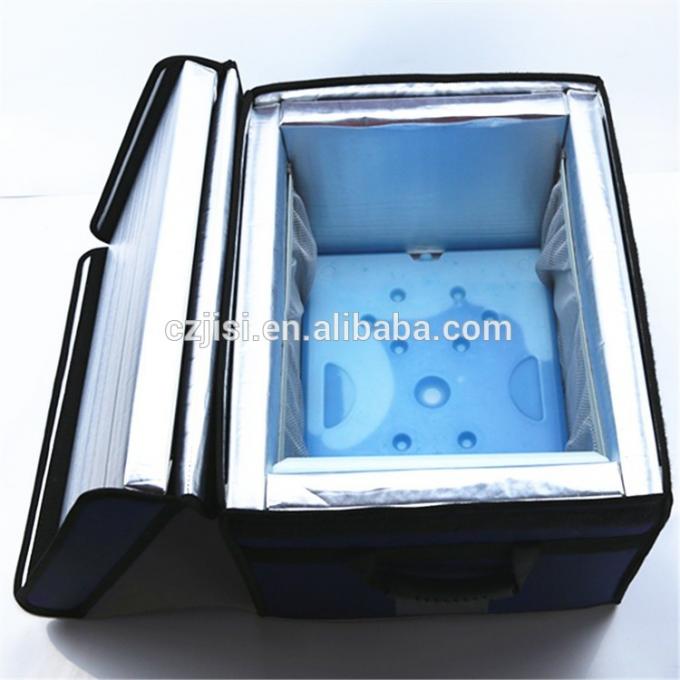 कम तापमान नियंत्रण के साथ मेडिकल कोल्ड स्टोरेज कूलर बॉक्स, जिसमें अंदर कूल्हे और बर्फ की ईंट होती है